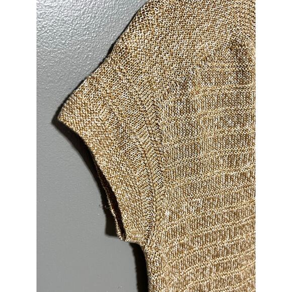 Talbots Gold Textured Blouse - Picture 4 of 6